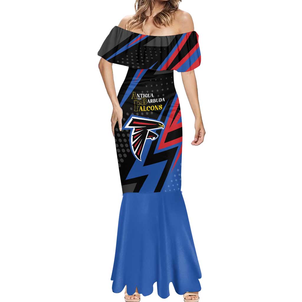 Custom Antigua and Barbuda Cricket Mermaid Dress Sporty Style