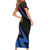 Custom Antigua and Barbuda Cricket Short Sleeve Bodycon Dress Sporty Style