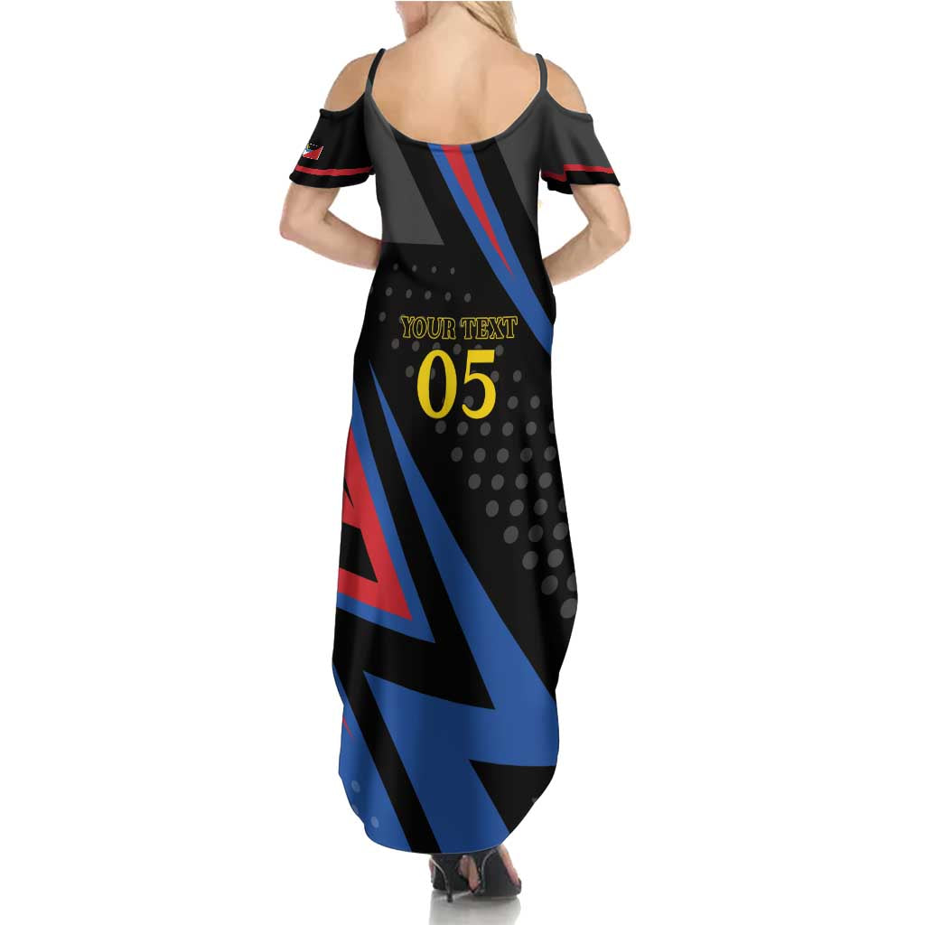 Custom Antigua and Barbuda Cricket Summer Maxi Dress Sporty Style