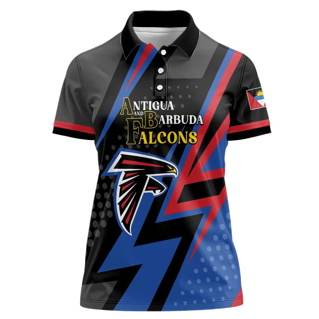 Custom Antigua and Barbuda Cricket Women Polo Shirt Sporty Style