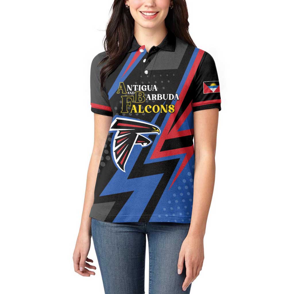 Custom Antigua and Barbuda Cricket Women Polo Shirt Sporty Style