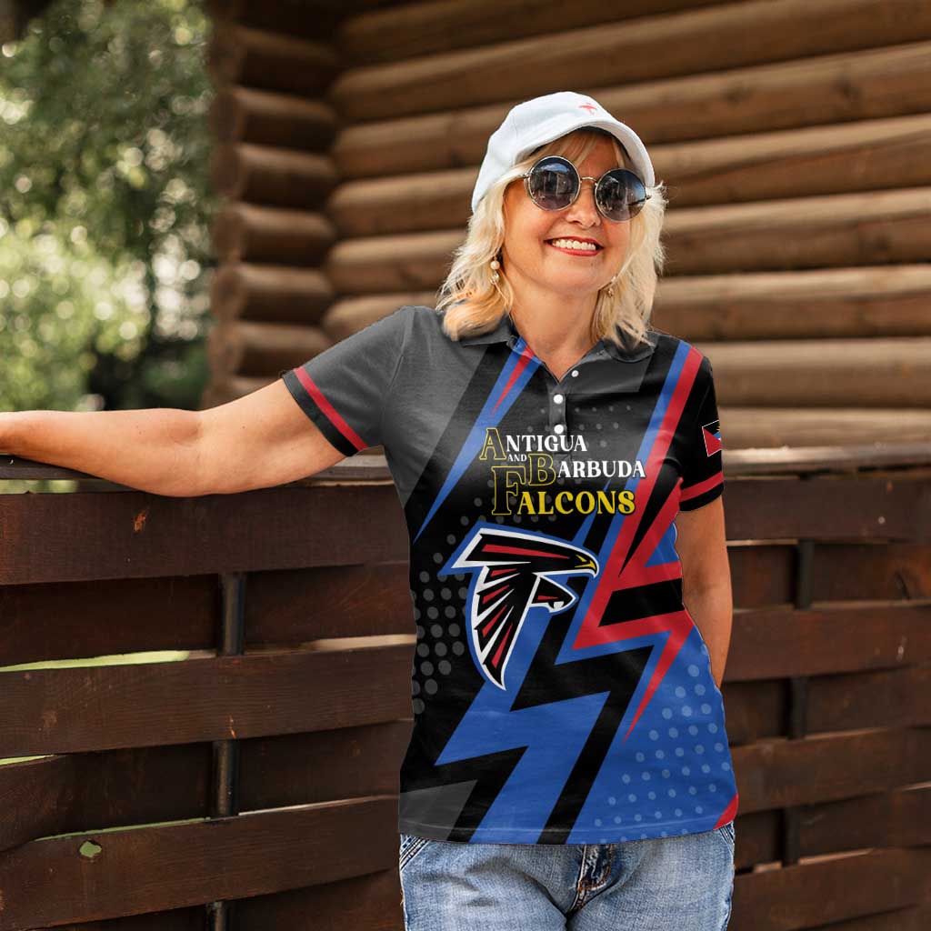 Custom Antigua and Barbuda Cricket Women Polo Shirt Sporty Style