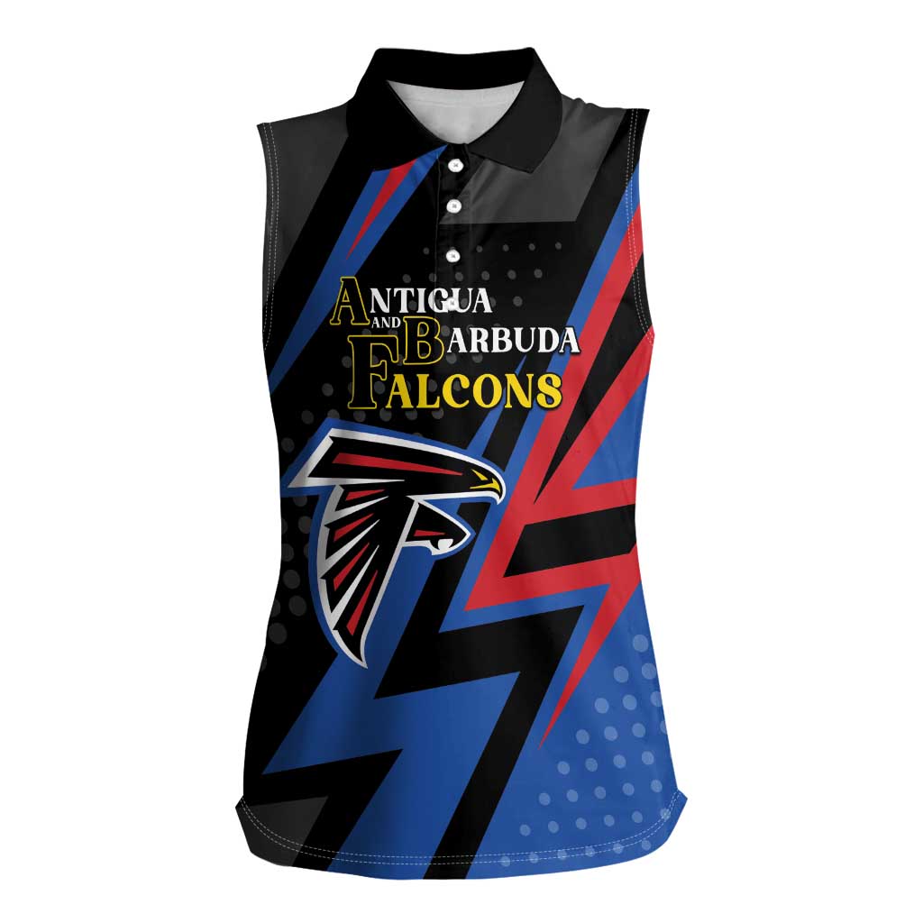 Custom Antigua and Barbuda Cricket Women Sleeveless Polo Shirt Sporty Style