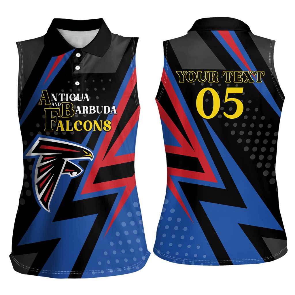Custom Antigua and Barbuda Cricket Women Sleeveless Polo Shirt Sporty Style