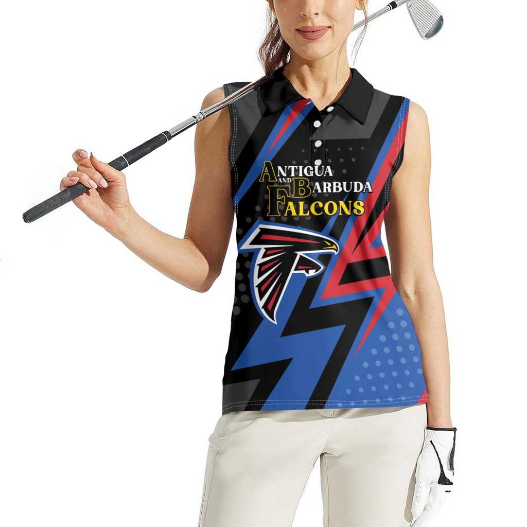 Custom Antigua and Barbuda Cricket Women Sleeveless Polo Shirt Sporty Style