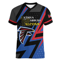 Custom Antigua and Barbuda Cricket Women V-Neck T-Shirt Sporty Style