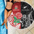 New Zealand And England Rugby Beach Blanket Maori Tiki With Red Rose Together