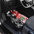 New Zealand And England Rugby Car Mats Maori Tiki With Red Rose Together