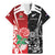 New Zealand And England Rugby Custom Family Matching Mermaid Dress and Hawaiian Shirt Maori Tiki With Red Rose Together