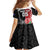 New Zealand And England Rugby Custom Family Matching Off Shoulder Maxi Dress and Hawaiian Shirt Maori Tiki With Red Rose Together