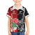 New Zealand And England Rugby Custom Family Matching Short Sleeve Bodycon Dress and Hawaiian Shirt Maori Tiki With Red Rose Together