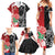 New Zealand And England Rugby Custom Family Matching Summer Maxi Dress and Hawaiian Shirt Maori Tiki With Red Rose Together