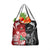 New Zealand And England Rugby Grocery Bag Maori Tiki With Red Rose Together