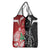 New Zealand And England Rugby Grocery Bag Maori Tiki With Red Rose Together
