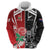 New Zealand And England Rugby Custom Hoodie Maori Tiki With Red Rose Together