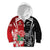 New Zealand And England Rugby Custom Kid Hoodie Maori Tiki With Red Rose Together