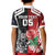 New Zealand And England Rugby Custom Kid Polo Shirt Maori Tiki With Red Rose Together