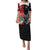 New Zealand And England Rugby Custom Puletasi Maori Tiki With Red Rose Together