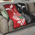 New Zealand And England Rugby Quilt Maori Tiki With Red Rose Together