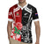 New Zealand And England Rugby Custom Rugby Jersey Maori Tiki With Red Rose Together