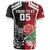 New Zealand And England Rugby Custom T Shirt Maori Tiki With Red Rose Together