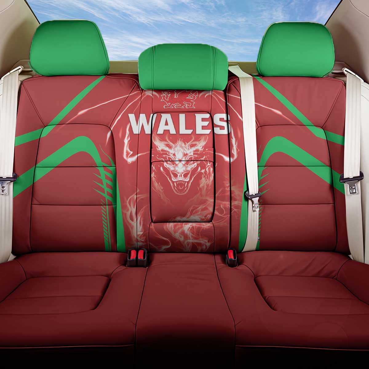 Wales Rugby Back Car Seat Cover Go Welsh Dragon Unique Style