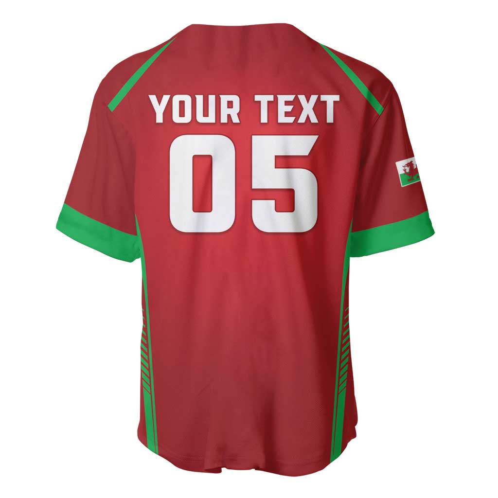 Wales Rugby Custom Baseball Jersey Go Welsh Dragon Unique Style