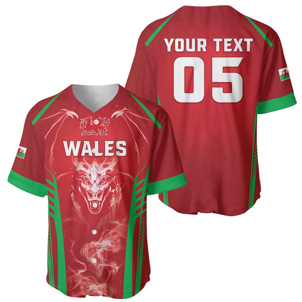 Wales Rugby Custom Baseball Jersey Go Welsh Dragon Unique Style