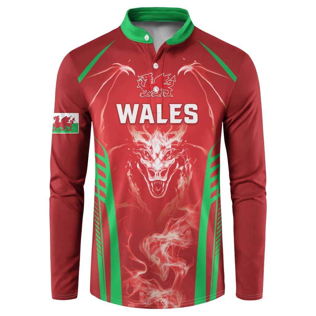 Wales Rugby Custom Button Sweatshirt Go Welsh Dragon Unique Style