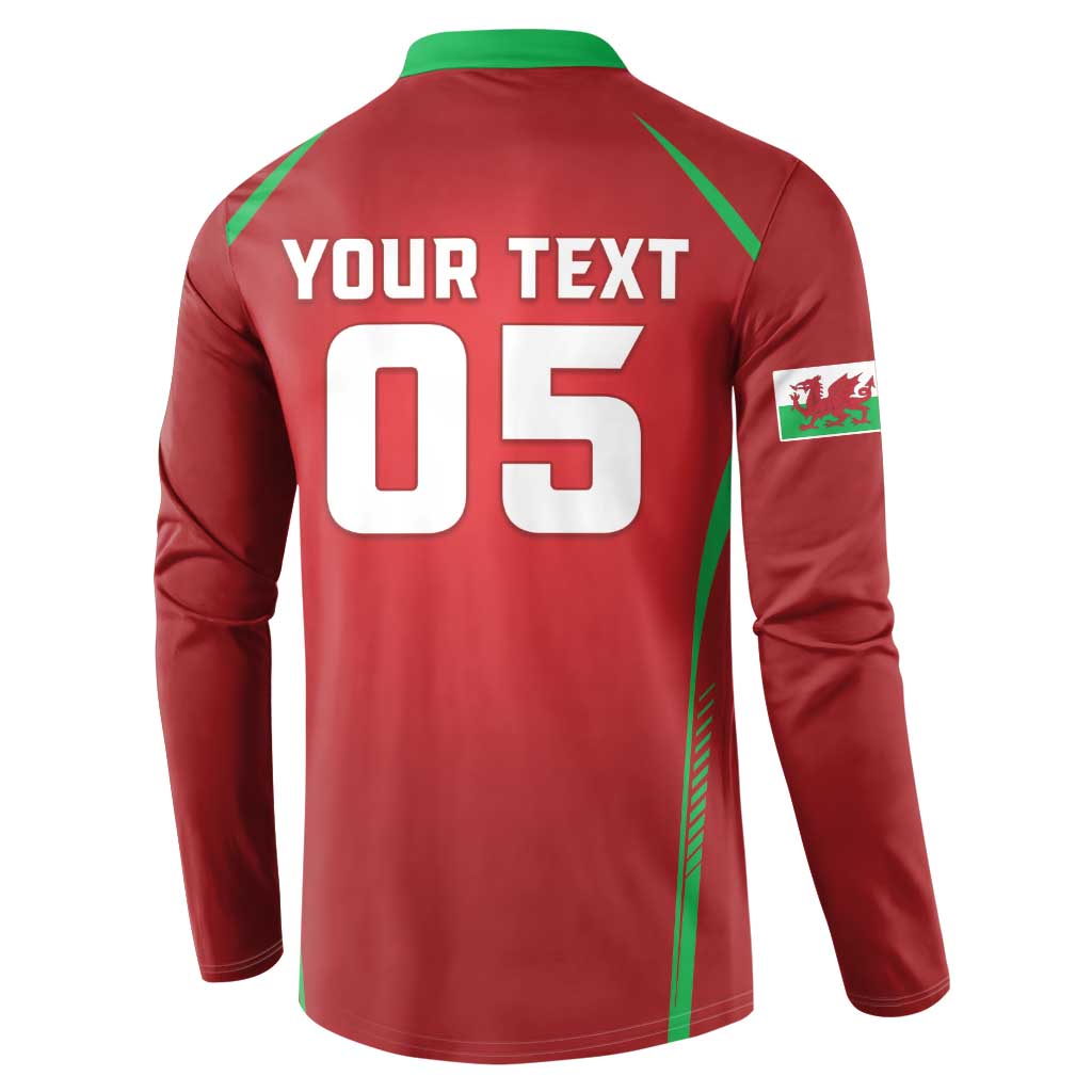 Wales Rugby Custom Button Sweatshirt Go Welsh Dragon Unique Style