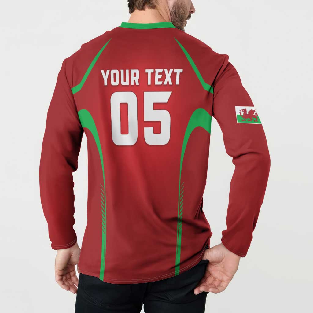Wales Rugby Custom Button Sweatshirt Go Welsh Dragon Unique Style