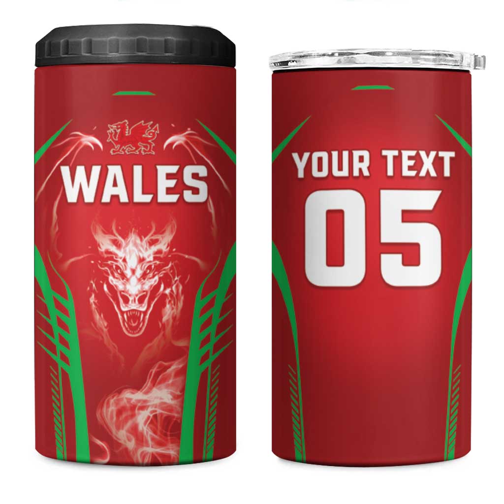 Wales Rugby Custom 4 in 1 Can Cooler Tumbler Go Welsh Dragon Unique Style