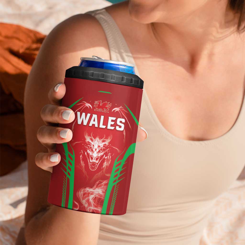 Wales Rugby Custom 4 in 1 Can Cooler Tumbler Go Welsh Dragon Unique Style