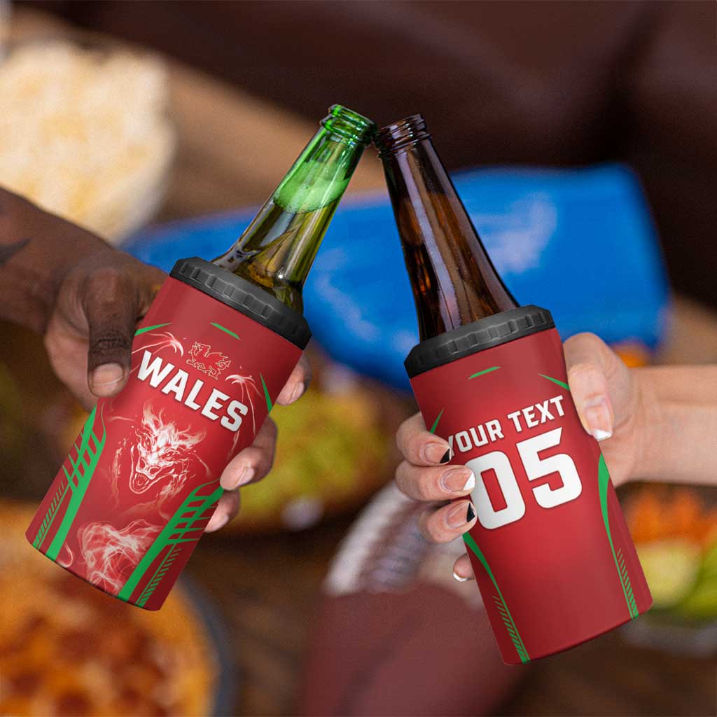 Wales Rugby Custom 4 in 1 Can Cooler Tumbler Go Welsh Dragon Unique Style