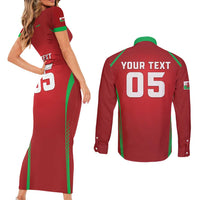 Wales Rugby Custom Couples Matching Short Sleeve Bodycon Dress and Long Sleeve Button Shirt Go Welsh Dragon Unique Style