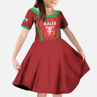 Wales Rugby Custom Family Matching Off The Shoulder Long Sleeve Dress and Hawaiian Shirt Go Welsh Dragon Unique Style