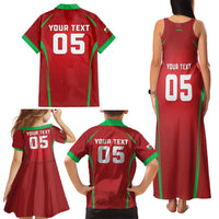 Wales Rugby Custom Family Matching Tank Maxi Dress and Hawaiian Shirt Go Welsh Dragon Unique Style