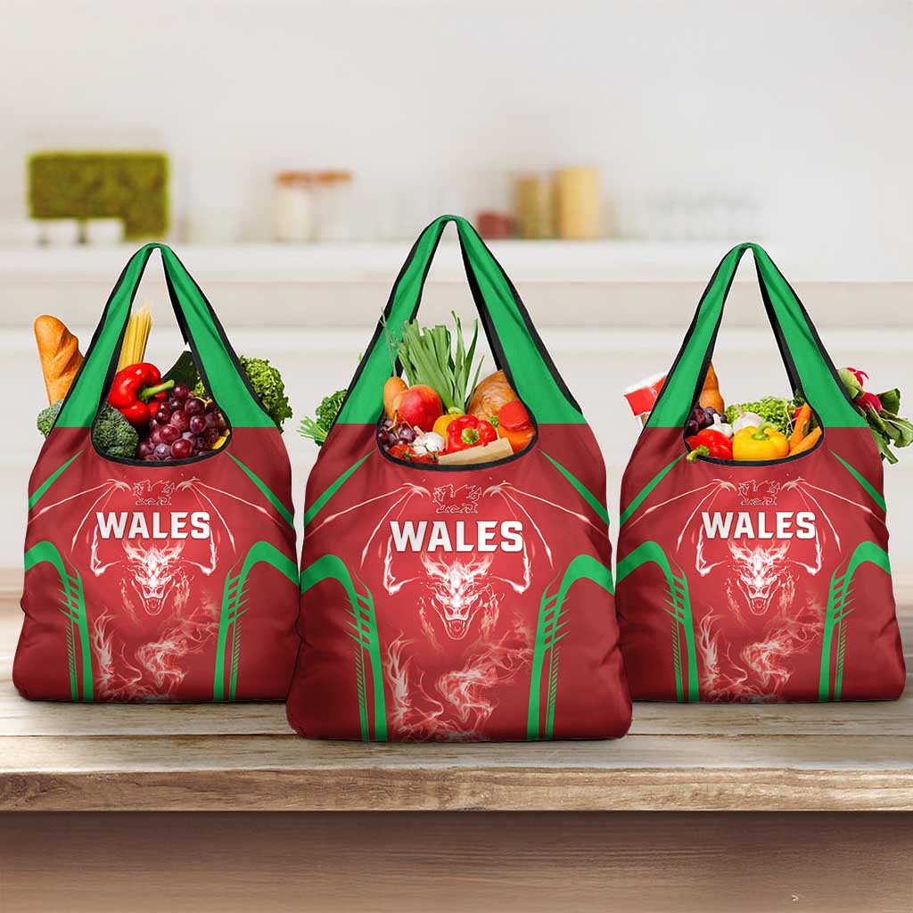 Wales Rugby Grocery Bag Go Welsh Dragon Unique Style