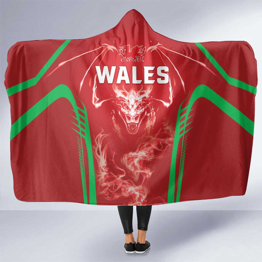 Wales Rugby Hooded Blanket Go Welsh Dragon Unique Style