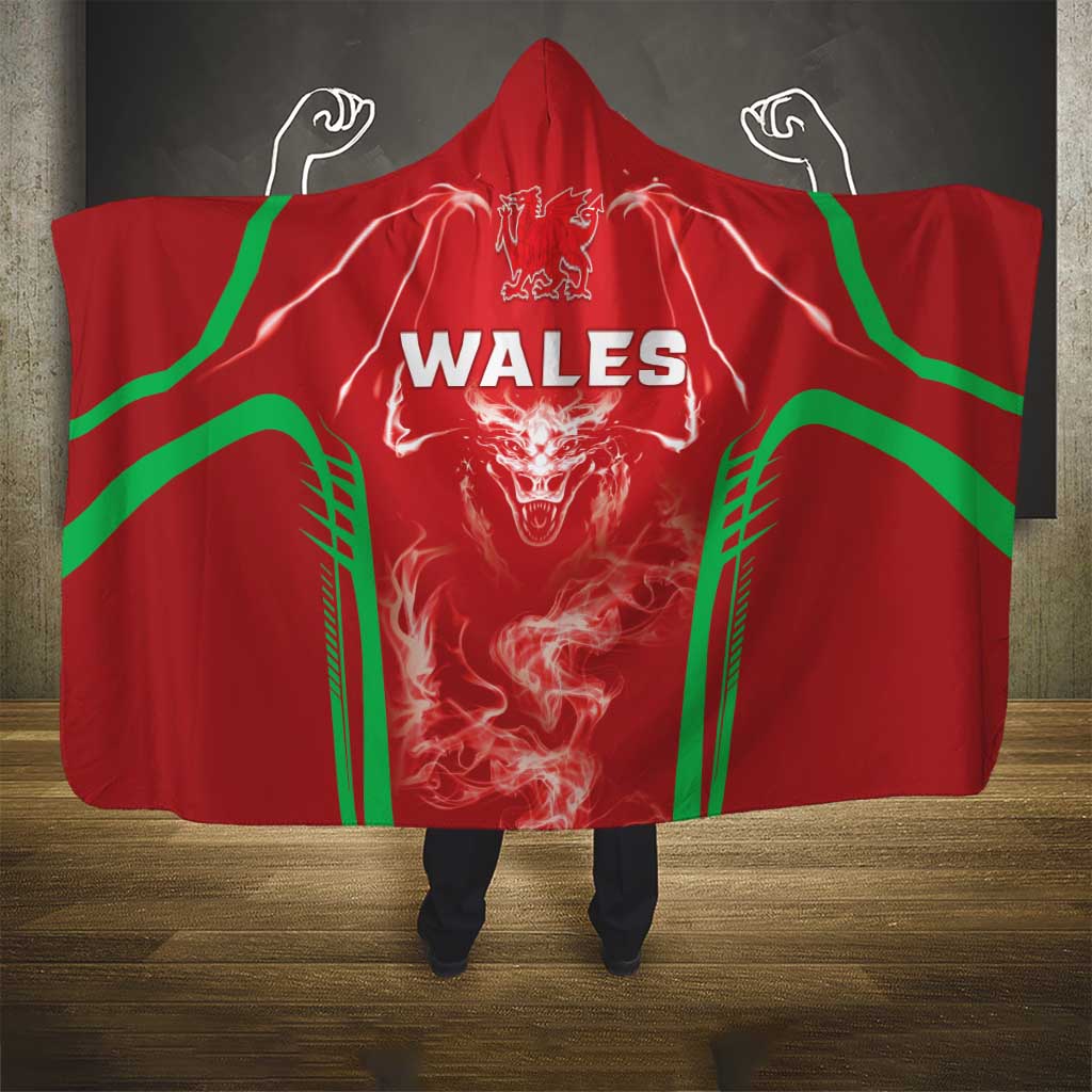 Wales Rugby Hooded Blanket Go Welsh Dragon Unique Style