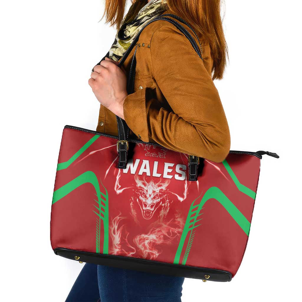 Wales Rugby Leather Tote Bag Go Welsh Dragon Unique Style
