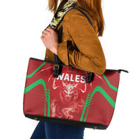 Wales Rugby Leather Tote Bag Go Welsh Dragon Unique Style