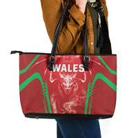 Wales Rugby Leather Tote Bag Go Welsh Dragon Unique Style