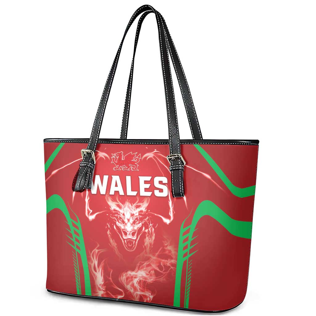 Wales Rugby Leather Tote Bag Go Welsh Dragon Unique Style