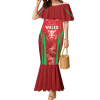 Wales Rugby Custom Mermaid Dress Go Welsh Dragon Unique Style