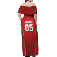 Wales Rugby Custom Off Shoulder Maxi Dress Go Welsh Dragon Unique Style
