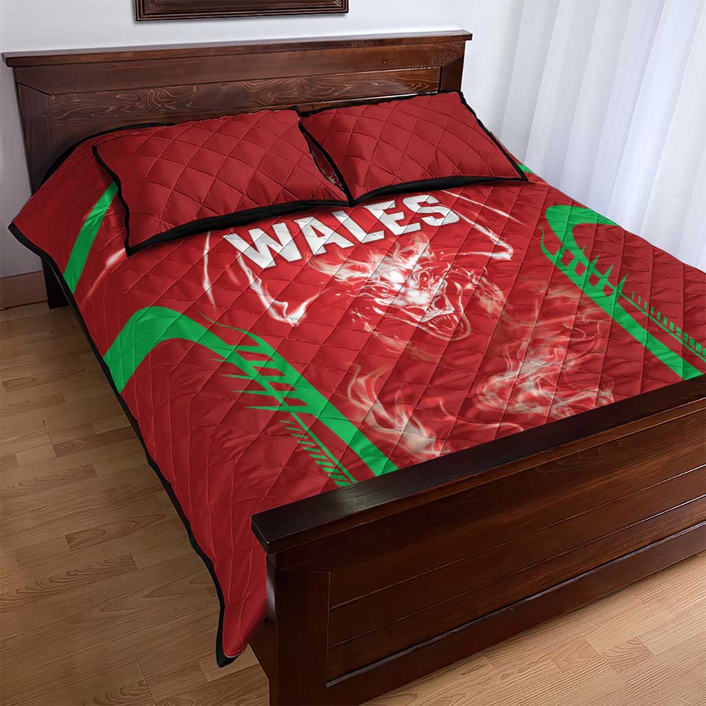 Wales Rugby Quilt Bed Set Go Welsh Dragon Unique Style
