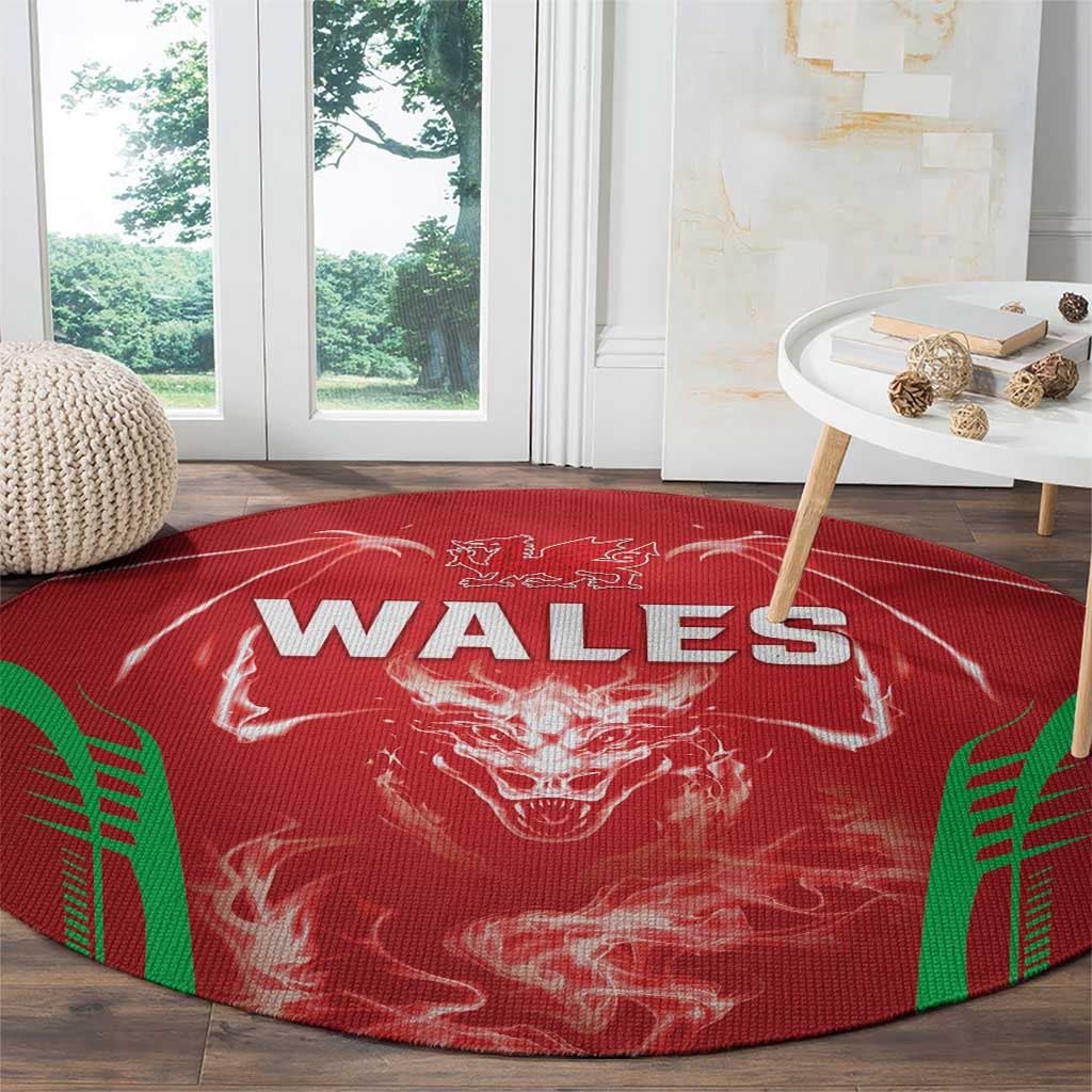 Wales Rugby Round Carpet Go Welsh Dragon Unique Style