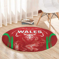 Wales Rugby Round Carpet Go Welsh Dragon Unique Style