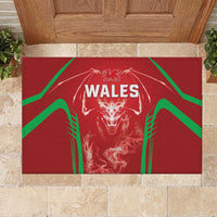 Wales Rugby Rubber Doormat Go Welsh Dragon Unique Style
